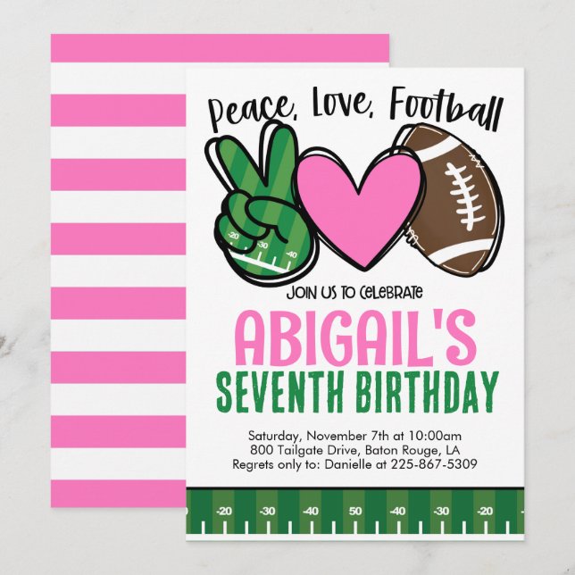 Invitación de cumpleaños al fútbol (Anverso / Reverso)