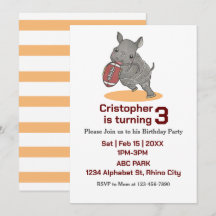 Invitación de cumpleaños al fútbol americano para
