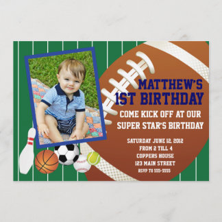 Invitación de cumpleaños al fútbol de Allstar