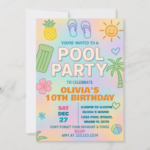 Invitación de cumpleaños al grupo de Fiestas brill
