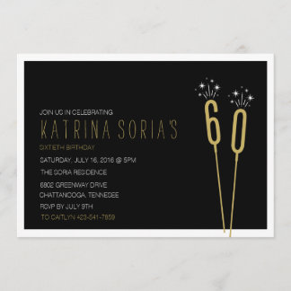 Invitación de cumpleaños al hito Sparkler Soiree