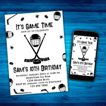 Invitación de cumpleaños al hockey sobre hielo, Fi