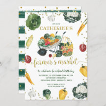 Invitación de cumpleaños al mercado de los agricul