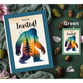 Invitación de cumpleaños al misterioso bosque de B