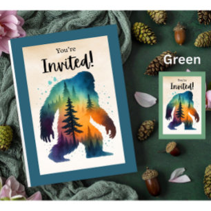 Invitación de cumpleaños al misterioso bosque de B