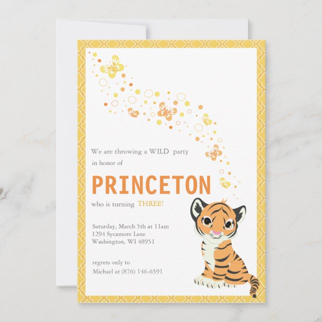 Invitación de cumpleaños al Naranja del Personaliz (Anverso)