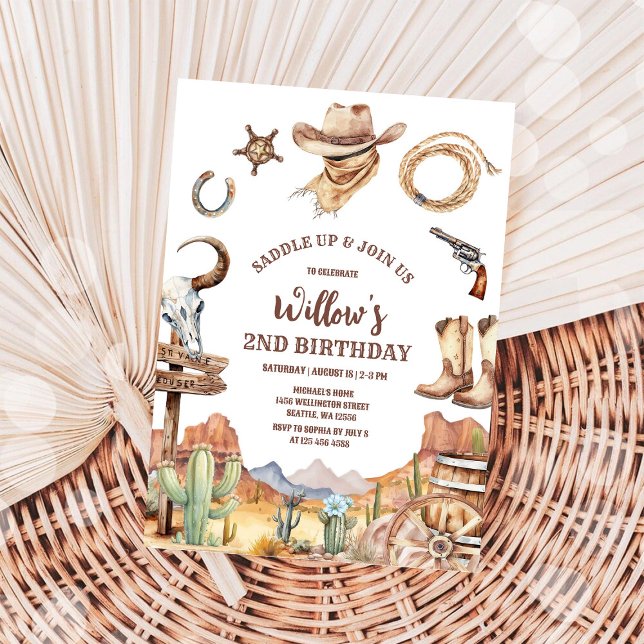 Invitación de Cumpleaños al Oeste Vaquero (Subido por el creador)