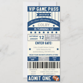 Invitación de cumpleaños al partido de fútbol