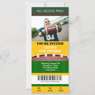 Invitación de cumpleaños al partido de fútbol