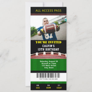 Invitación de cumpleaños al partido de fútbol