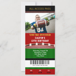 Invitación de cumpleaños al partido de fútbol