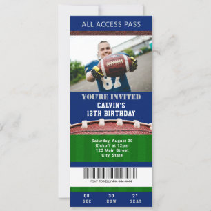 Invitación de cumpleaños al partido de fútbol