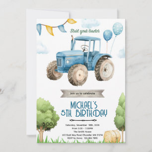 invitación de cumpleaños al partido del tractor az