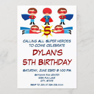Invitación de cumpleaños al personaje de libro de