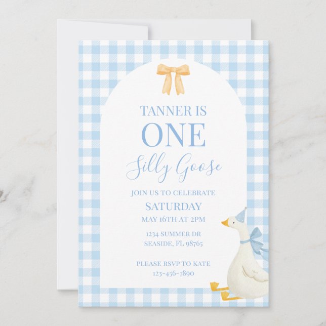 Invitación de Cumpleaños al Primer Cumpleaños de U (Anverso)