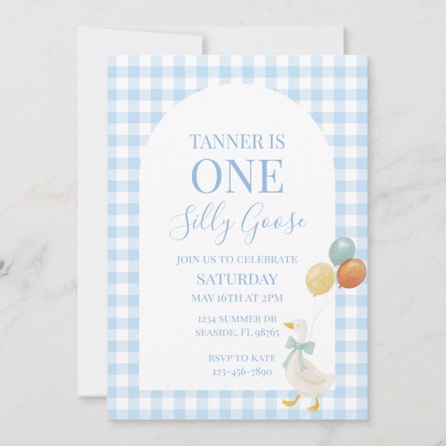 Invitación de Cumpleaños al Primer Cumpleaños de U (Anverso)