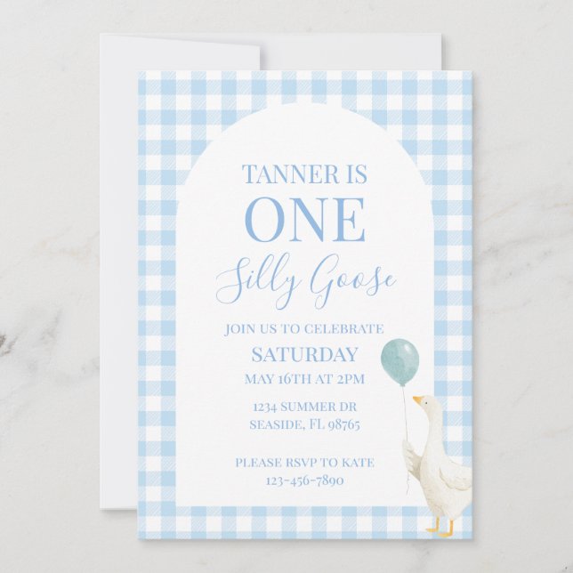 Invitación de Cumpleaños al Primer Cumpleaños de U (Anverso)