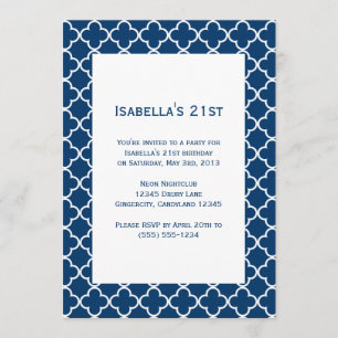Invitación de cumpleaños al Quatrefoil de la Armad