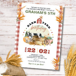 Invitación de cumpleaños al tema de la granja