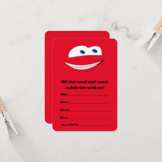 Invitación de cumpleaños al tema de los autos