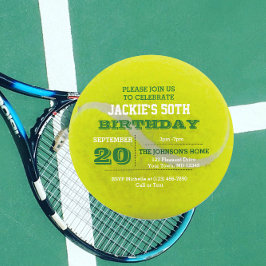 Invitación de cumpleaños al tenis