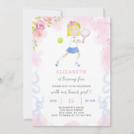 Invitación de cumpleaños al tenis