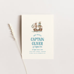 Invitación de cumpleaños al Tesoro de Barcos Pirat