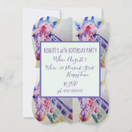 Invitación de cumpleaños al zoológico de Cute Gira