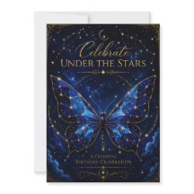 Invitación de cumpleaños Alas de Zafiro Celestiale