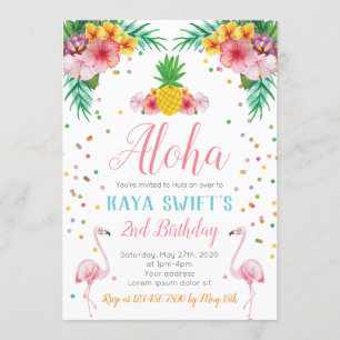Invitación de cumpleaños Aloha