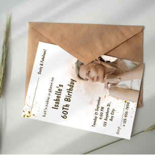 Invitación de cumpleaños aniversario con lámina de