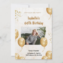 Invitación de cumpleaños aniversario con lámina de
