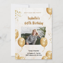 Invitación de cumpleaños aniversario con lámina de