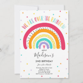 Invitación de cumpleaños arcoiris brillante Fiesta
