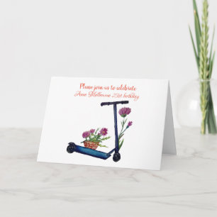 Invitación de cumpleaños Arte Wtareolor