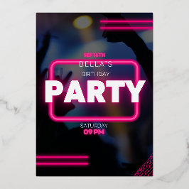 Invitación de cumpleaños audaz y brillante | Diver