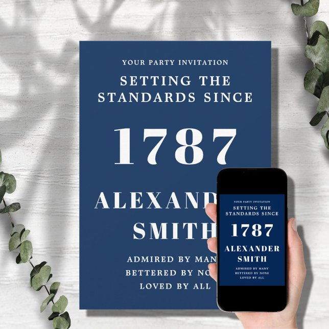 Invitación De Cumpleaños Azul Y Blanco (Subido por el creador)