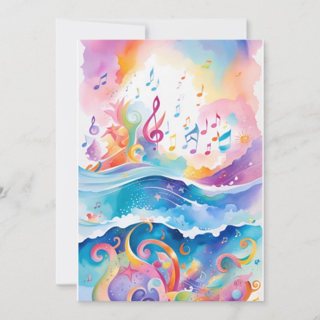 Invitación de cumpleaños bajo el mar (Anverso)