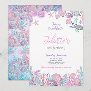 Invitación de cumpleaños bajo el mar
