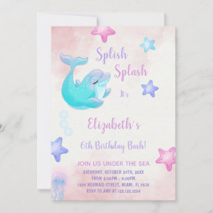 Invitación de cumpleaños bajo el mar