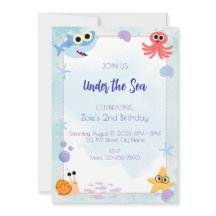 Invitación de cumpleaños bajo el mar