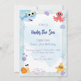 Invitación de cumpleaños bajo el mar
