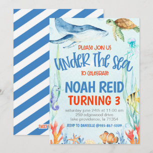 Invitación de cumpleaños bajo el mar
