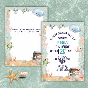 invitación de cumpleaños Bajo El Mar