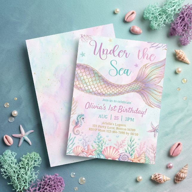 Invitación de cumpleaños bajo el mar (Subido por el creador)