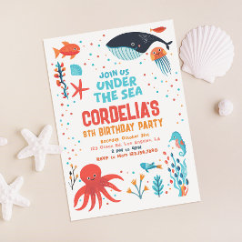 Invitación de cumpleaños bajo el mar