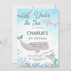 Invitación de cumpleaños bajo el mar