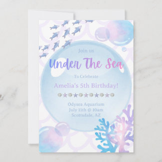 invitación de cumpleaños bajo el mar