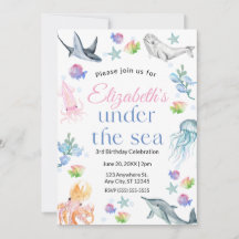 Invitación de Cumpleaños Bajo el Mar