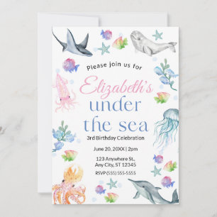 Invitación de Cumpleaños Bajo el Mar